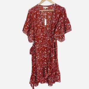 Max Studio Floral Wrap dress L